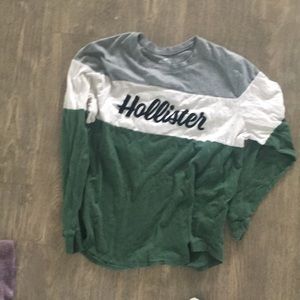 Long sleeve triple color hollister tee